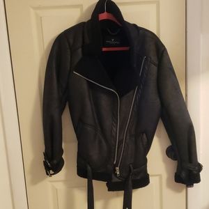American Eagle faux leather jacket